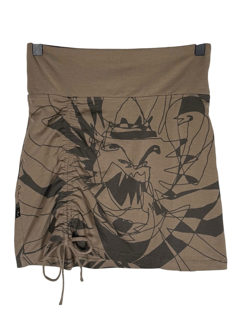NWT Psylo Size S/M Vishnu Cinch Mini Skirt in Cement